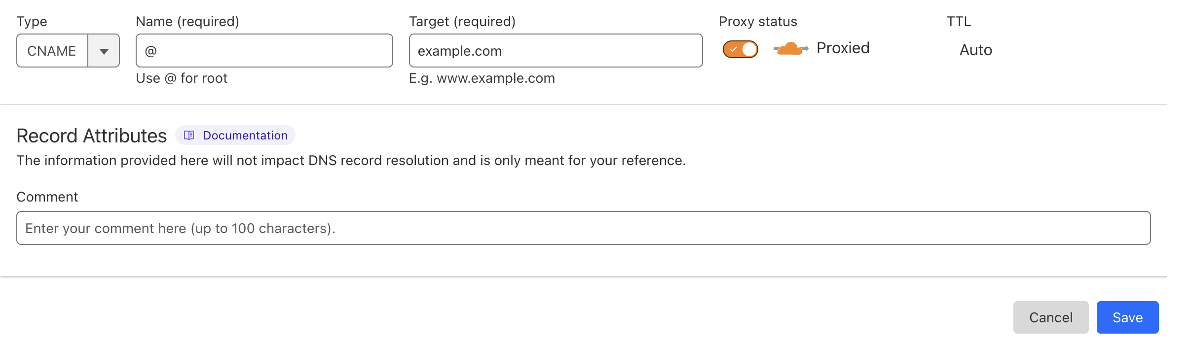 cloudflare proxy setting